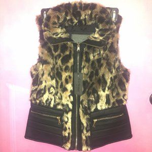 CiSono by Cavallini leopard vest size small